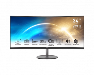 MSI 34" Curved Ultra Wide Quad HD VA HDMI VESA Mountable Monitor