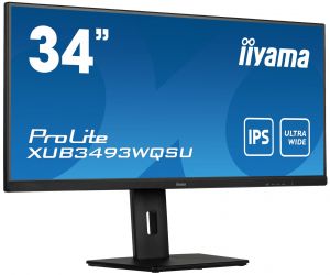 iiyama ProLite 34" Flat Wide Quad HD IPS HDMI Height Adjustable Monitor